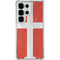 Denmark Flag Distressed Galaxy S25 Ultra Clear Case